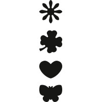 HEYDA Motivstanzer Mini "Blume", mit Schlüsselanhänger