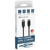 ANSMANN Daten- & Ladekabel, USB-C - Lightning...