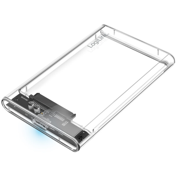 LogiLink 2,5" SATA Festplatten-Gehäuse, USB 3.0, transparent