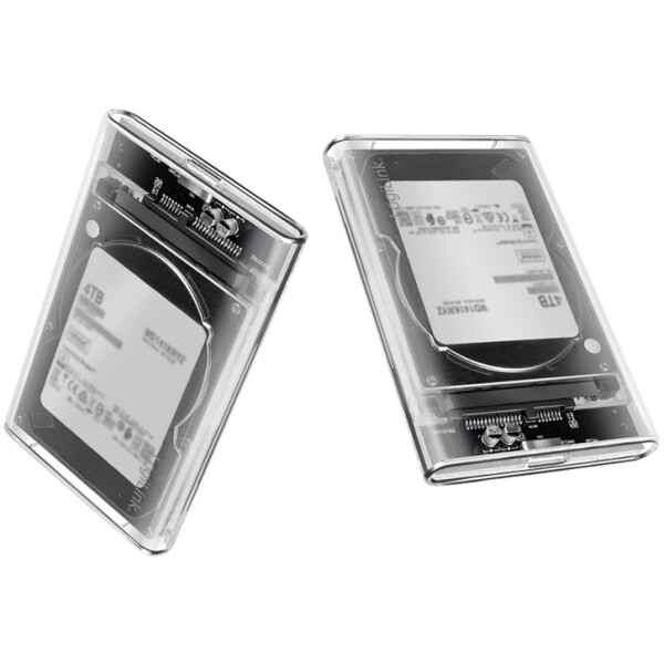 LogiLink 2,5" SATA Festplatten-Gehäuse, USB 3.0, transparent