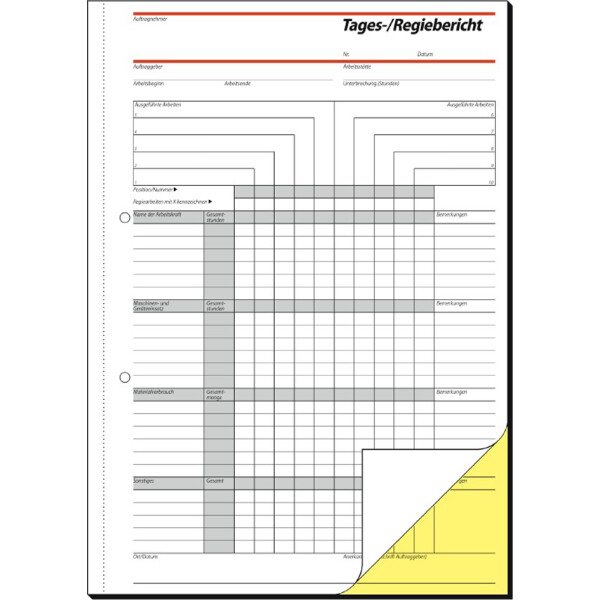 sigel Formularbuch "Bautagebuch", A4, 3 x 40 Blatt, SD