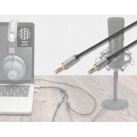 DIGITUS Audio Anschlusskabel, 3,5 mm Klinke, 1,8 m, schwarz