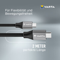 VARTA Ladekabel Speed Charge & Sync cable USB-C - USB-C, 2 m