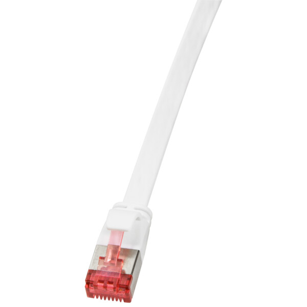 LogiLink U FTP Flach-Patchkabel, Kat. 6A, 5,0 m, weiß
