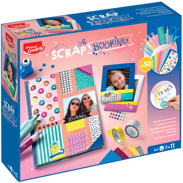 Maped Scrapbooking-Set, weiß, 50-teilig