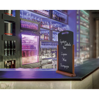 Securit Tischaufsteller HANDLE, groß, dunkelbraun