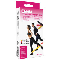 HARO Fitness-Bänder-Set, leicht - medium, 3er-Set