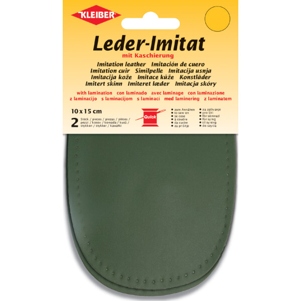 KLEIBER Leder-Imitat mit Kaschierung, 100 x 150 mm, schwarz