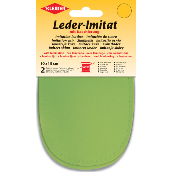 KLEIBER Leder-Imitat mit Kaschierung, 100 x 150 mm, schwarz
