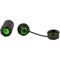 LogiLink LWL Kupplung mit Schutzkappe Kabelmuffe, SC-Simplex