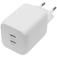 DIGITUS USB-Ladegerät, 2x USB-C, 65 Watt, weiß