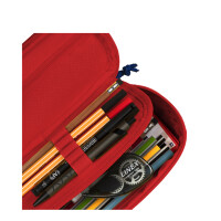 Oxford Schlamper-Etui, Polyester, oval, rot