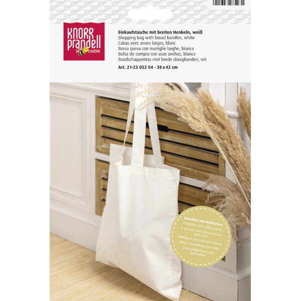KNORR prandell Baumwoll-Einkaufstasche, 380 x 420 mm, natur