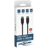 ANSMANN Daten- & Ladekabel, USB-C - USB-C Stecker, 1,2 m