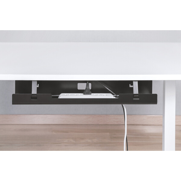 DIGITUS Untertisch-Kabelführungsschiene, schwarz