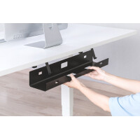 DIGITUS Untertisch-Kabelführungsschiene, schwarz