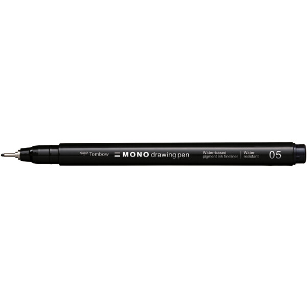 Tombow Fineliner MONO drawing pen, schwarz, Strichstärke 08