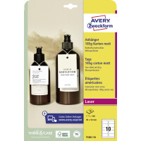 AVERY Zweckform Anhänger, Karton, 185 g qm, 50 x 50 mm, weiß
