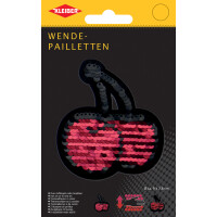 KLEIBER Wendepailletten Kirschen, rot-schwarz