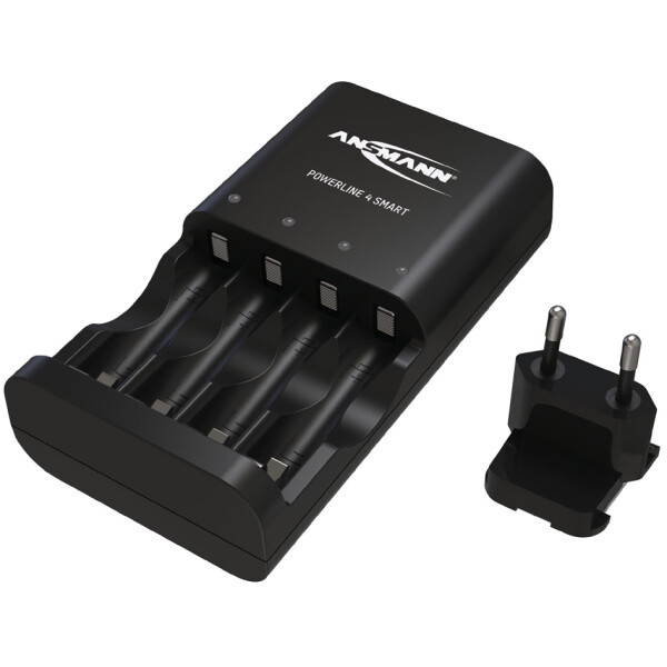 ANSMANN Intelligentes Ladegerät Powerline 4 Smart, schwarz