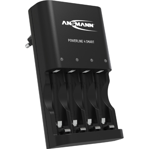 ANSMANN Intelligentes Ladegerät Powerline 4 Smart, schwarz