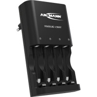 ANSMANN Intelligentes Ladegerät Powerline 4 Smart, schwarz