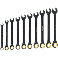 QUANTOOL Gabel-Knarren-Ringschlüssel-Satz, 10-teilig