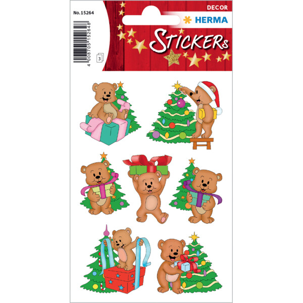 HERMA Weihnachts-Sticker DECOR "Weihnachtsb&auml;ren"