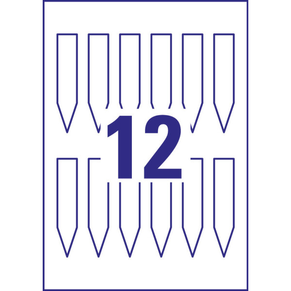 AVERY Zweckform Steckschilder, Folie, 128 x 47 mm, weiß