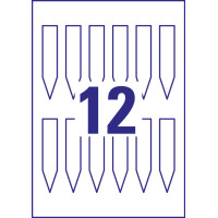 AVERY Zweckform Steckschilder, Folie, 128 x 47 mm, weiß