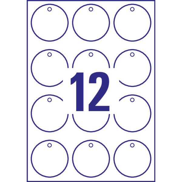 AVERY Zweckform Anhänger, Karton, 220 g qm, 90 x 50 mm, weiß