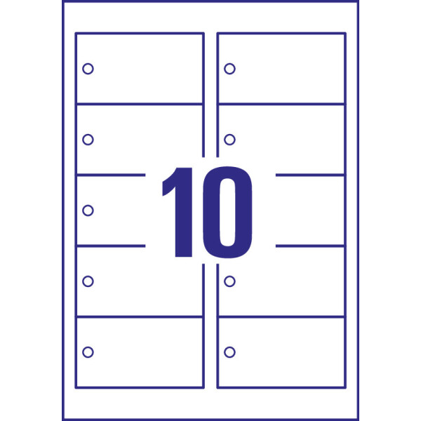 AVERY Zweckform Anhänger, Karton, 220 g qm, 90 x 50 mm, weiß