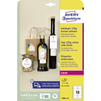 AVERY Zweckform Anhänger, Karton, 220 g qm, 90 x 50 mm, weiß