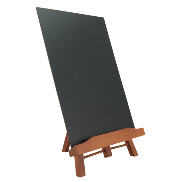 Securit Tisch-Kreidetafel JUNIOR mit Staffelei, mahagoni