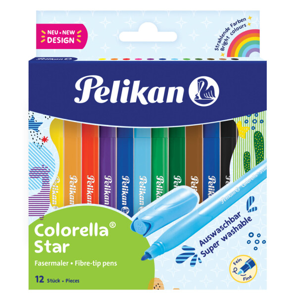 Pelikan Fasermaler colorella star, 12er Kartonetui