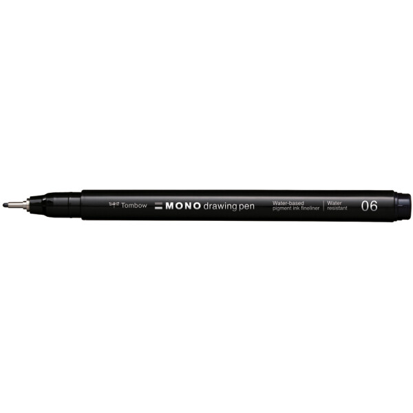 Tombow Fineliner MONO drawing pen, schwarz, Strichstärke 01