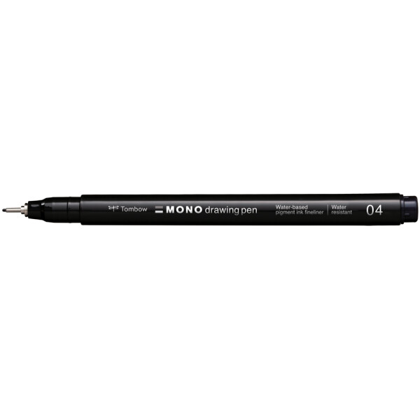 Tombow Fineliner MONO drawing pen, schwarz, Strichstärke 01