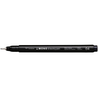 Tombow Fineliner MONO drawing pen, schwarz, Strichstärke 01