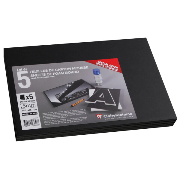 Clairefontaine Foam Board, 210 x 297 mm (A4), 3 mm, weiß