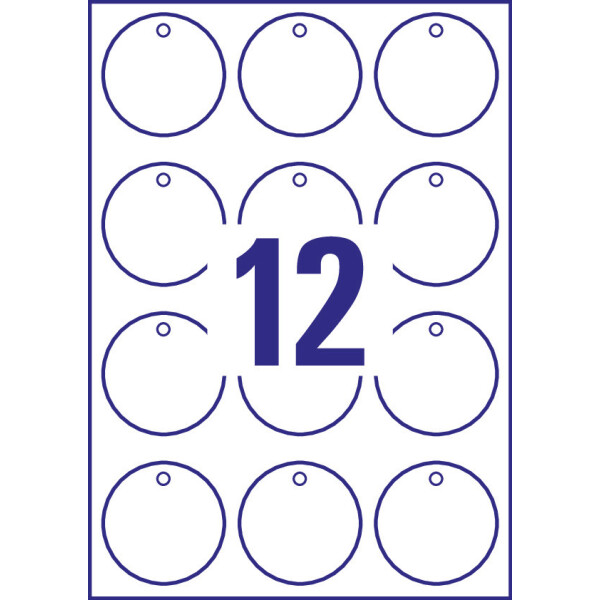 AVERY Zweckform Anhänger, Folie, matt, 90 x 50 mm, weiß