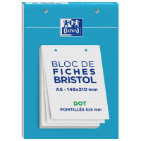 Oxford Karteikarten, DIN A5, kariert, weiß