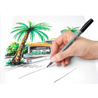 STAEDTLER Fasermaler pigment soft brush pen "Grey...