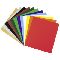 folia Glanzpapier-Bastelheft, 230 x 250 mm, 12 Blatt