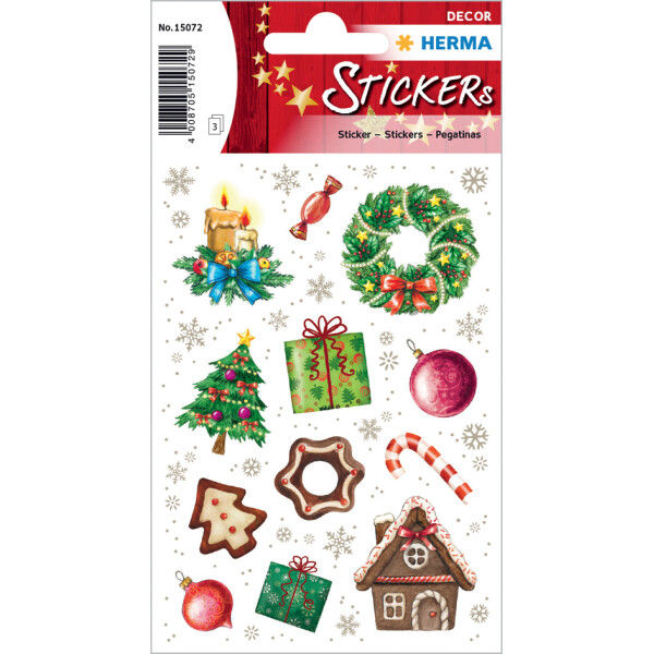 HERMA Weihnachts-Sticker DECOR "Christbaumkugeln"