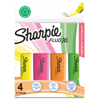 Sharpie Textmarker FLUO XL, farbig sortiert, 4er Blister