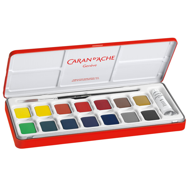 CARAN DACHE Gouache GOUACHE STUDIO, in Tabletten, 8er Etui