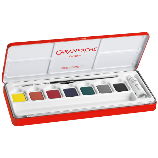 CARAN DACHE Gouache GOUACHE STUDIO, in Tabletten, 8er Etui