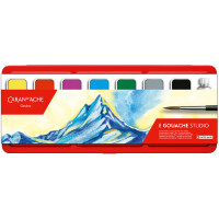 CARAN DACHE Gouache GOUACHE STUDIO, in Tabletten, 8er Etui