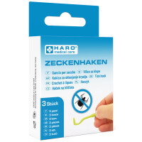 HARO Zeckenhaken, aus ABS, grün, 3er Set