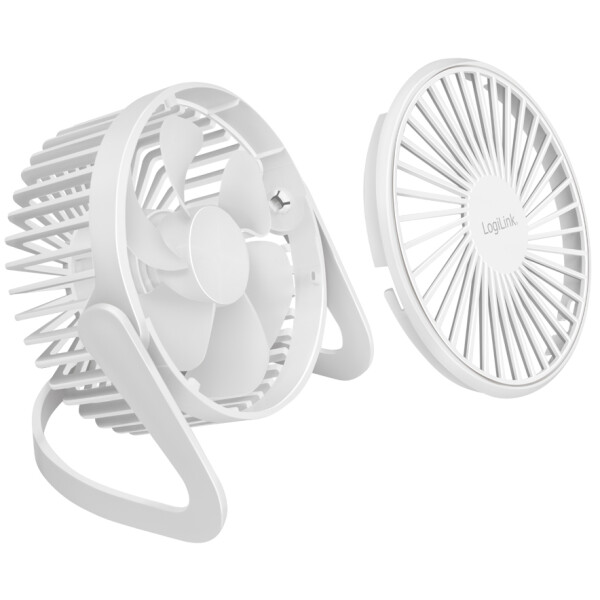 LogiLink USB-Schreibtisch-Ventilator, 30 dB, weiß